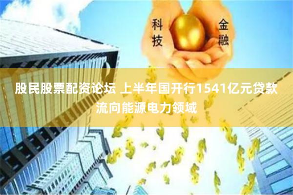 股民股票配资论坛 上半年国开行1541亿元贷款流向能源电力领域